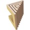 Ekena Millwork 4"W x 4"D x 4"H Wide Landon Rough Cedar Woodgrain TimberThane Corbel, Primed Tan CORUR04X04X04LANRCPR - alternate 4